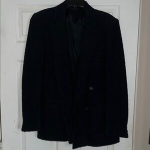 Vintage Berkeley Square Black Flocked Material Blazer